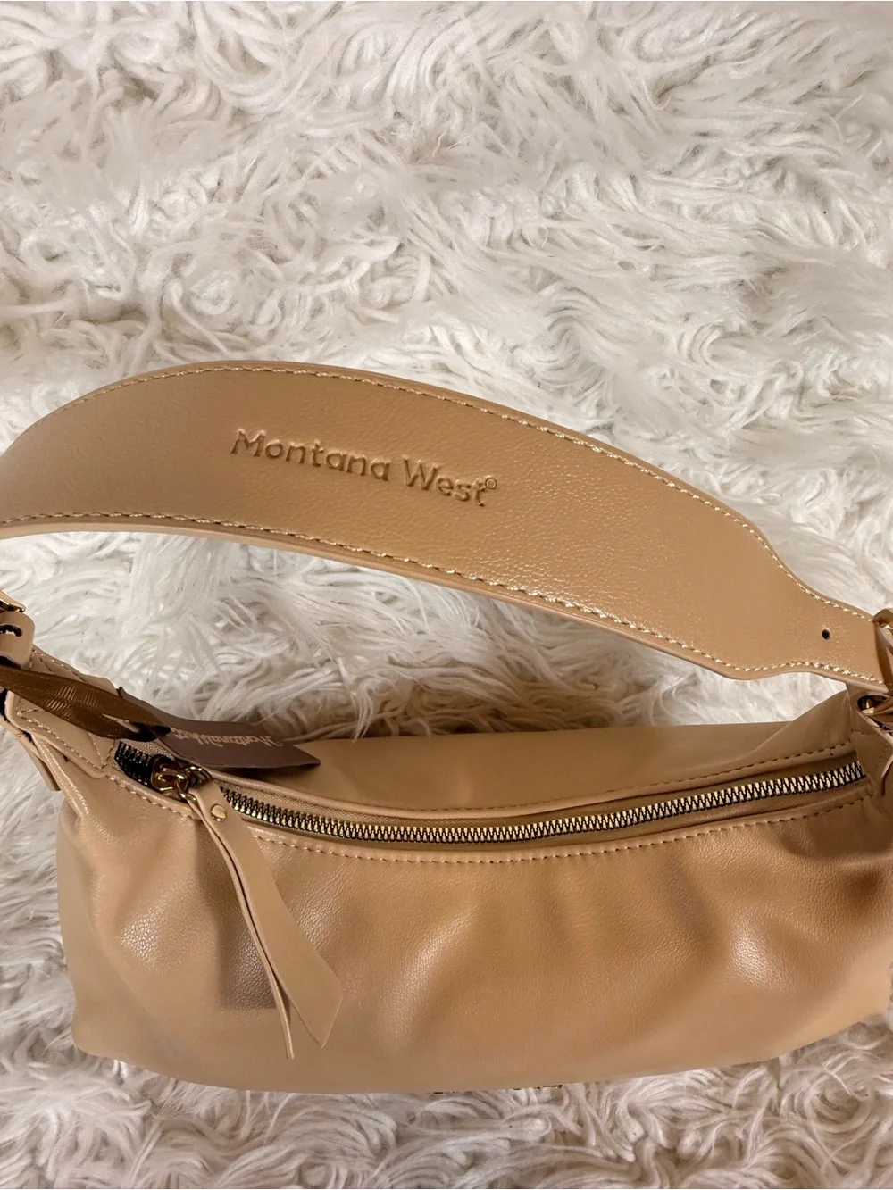 Montana West Beige Women's Shoulder Bag by
